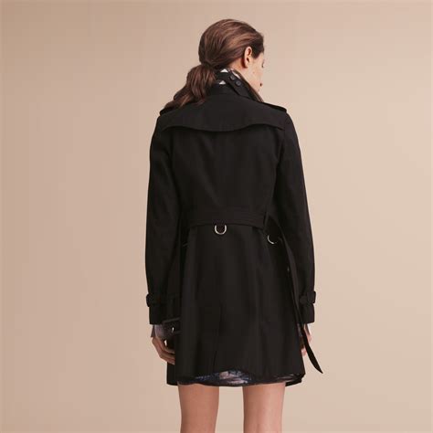 burberry sandringham trench coat black|burberry sandringham heritage trench coat.